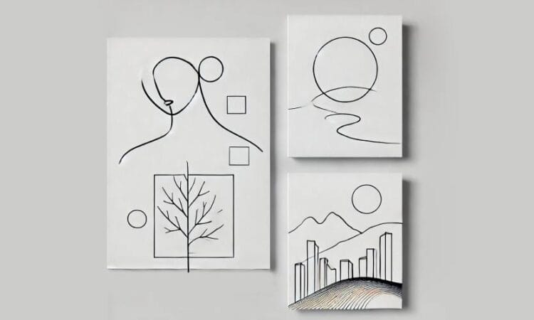 Minimalist one line art