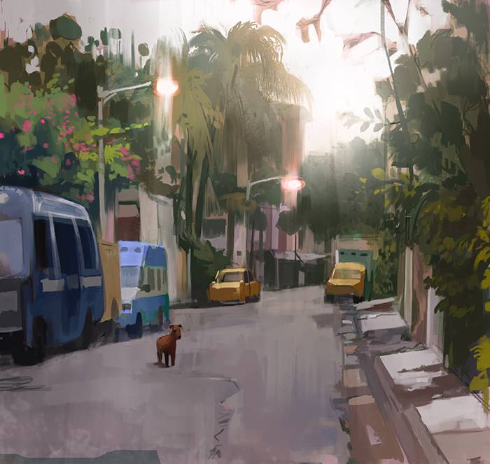 Cultural study of India for animated feature film, concept art by Rubin Chung