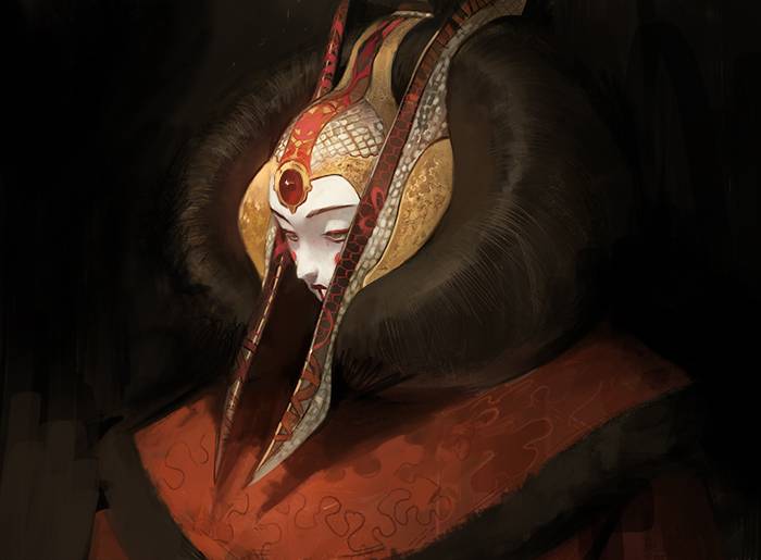 Rubin Chung working on visual development sketches for animation