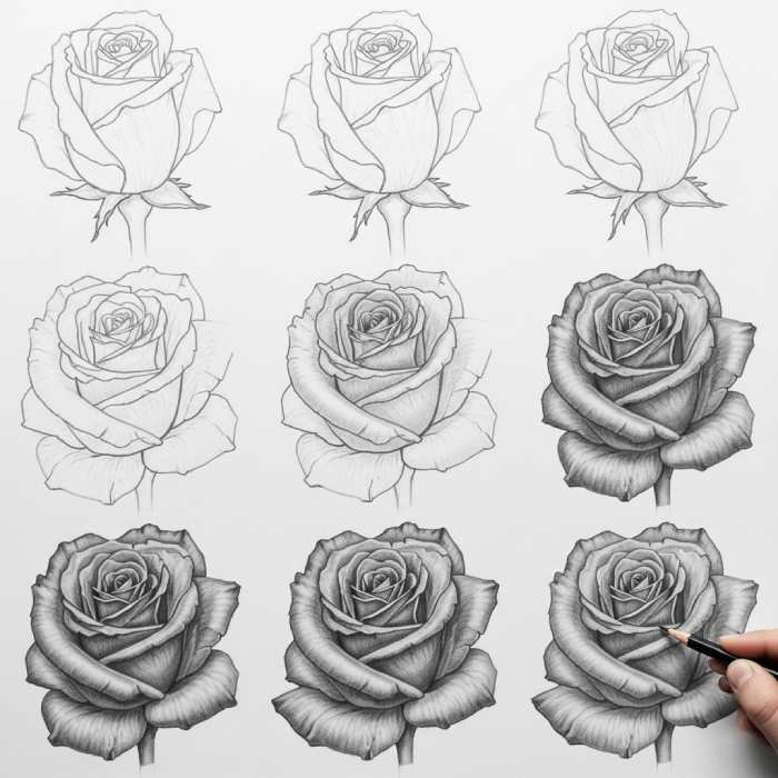 Draw A Realistic Rose Easy A Beginner Friendly Step by Step Trendy Draw A Realistic Rose Easy A Beginner Friendly Step by Step Trendy