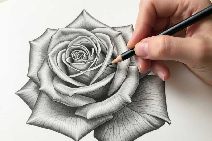 Draw A Realistic Rose Easy A Beginner Friendly Step by Step Trendy Draw A Realistic Rose Easy A Beginner Friendly Step by Step Trendy