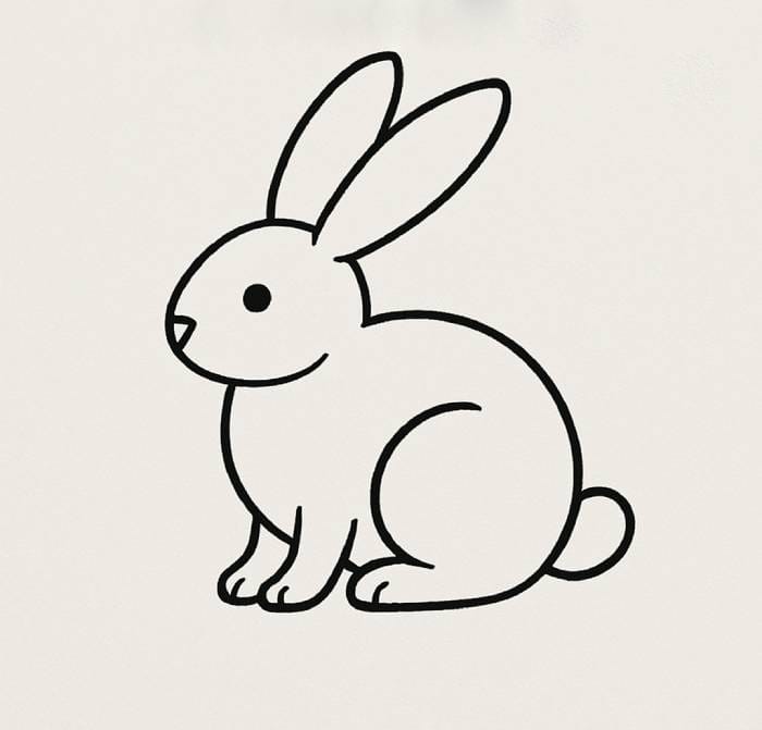 Bunny With Long Ears Drawing Ideas