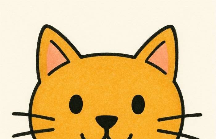 Cute Cat Face Drawing