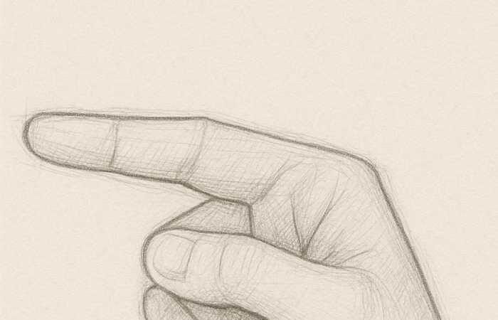 Pointing Finger Simple Hand Drawing Ideas