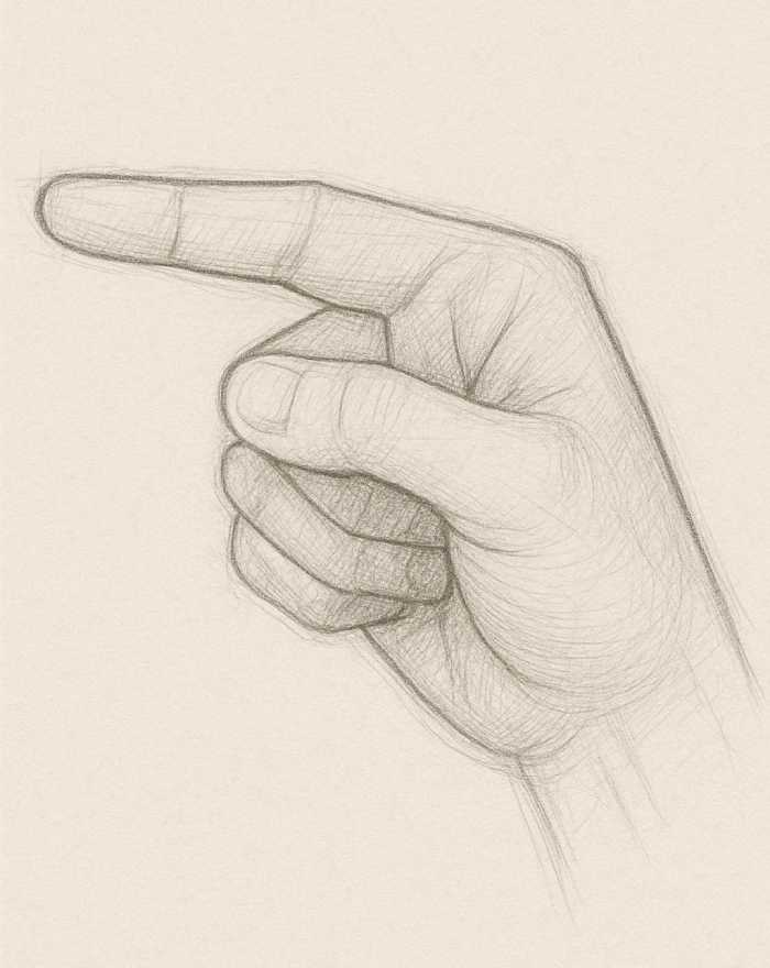 Pointing Finger Simple Hand Drawing Ideas