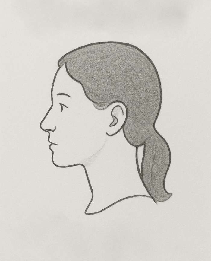 Side Profile Silhouette easy drawing ideas