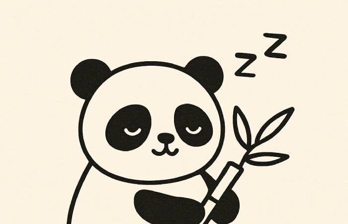 Sleepy Panda drawing