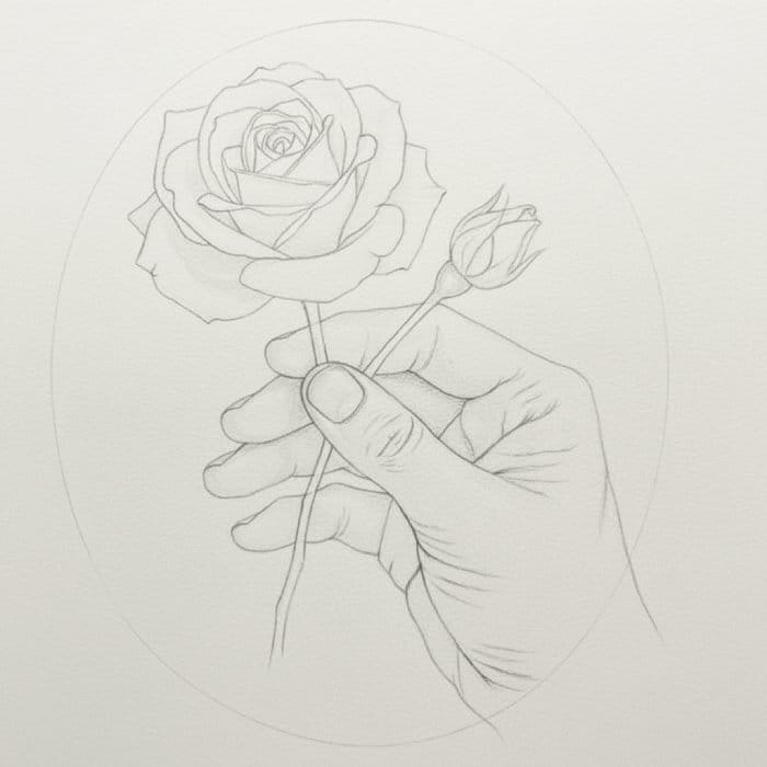 The Hidden Emotion Behind a Hand Holding Flower Drawing