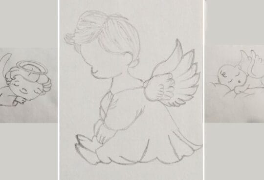 Easy Cute Little Angel Drawing Ideas for Beginners
