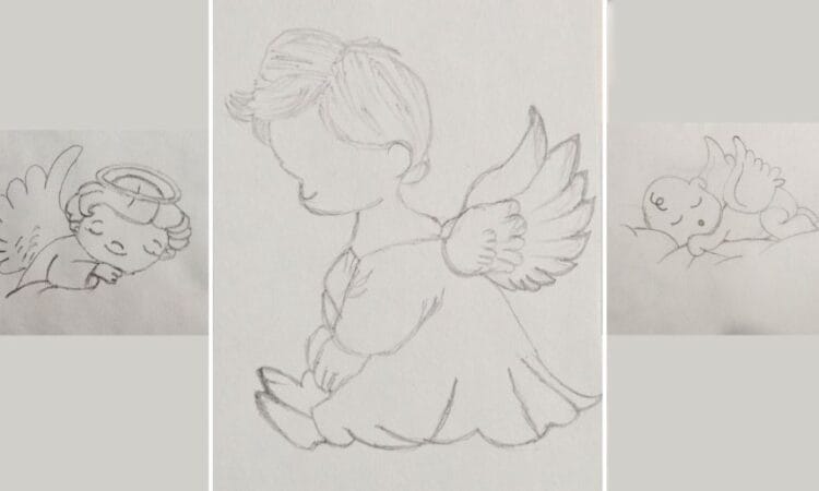 Easy Cute Little Angel Drawing Ideas for Beginners