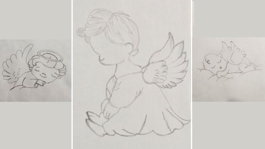 Easy Cute Little Angel Drawing Ideas for Beginners