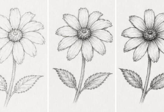 Realistic Black Eyed Susan Flower Drawing Tutorial