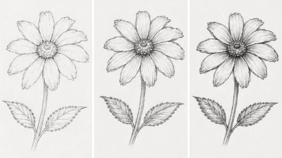 Realistic Black Eyed Susan Flower Drawing Tutorial
