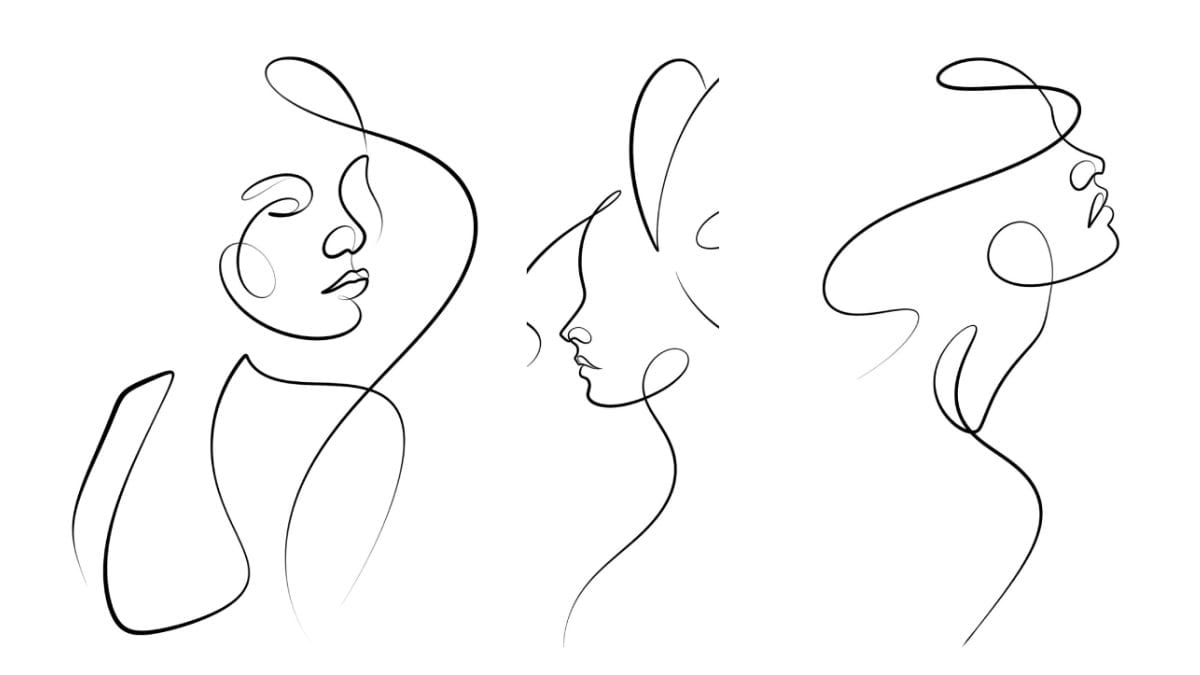 Rajni Chunara Indian one line artist creating minimalist artwork